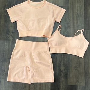 Peach Colored Comfortable Working Out Set